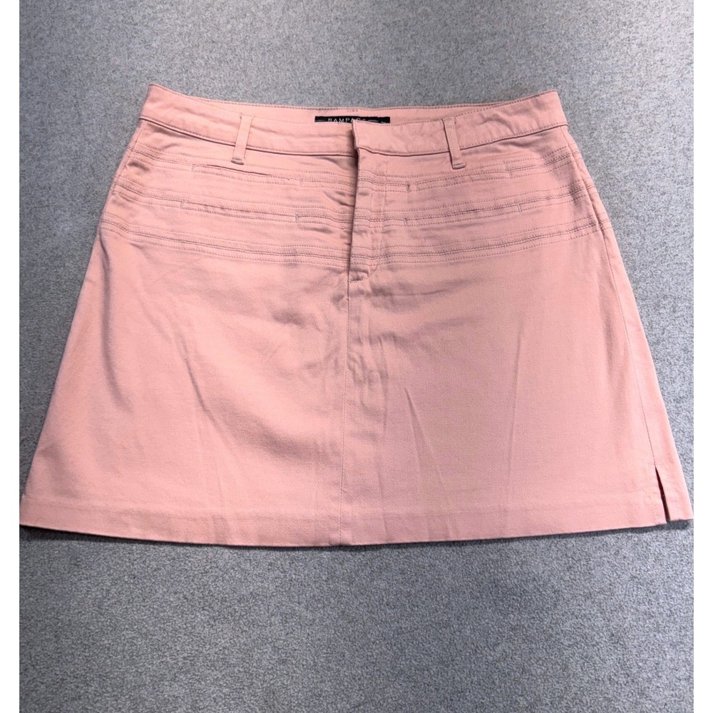 Rampage Pink Mini Skirt Size 7 Stretch Cotton Blend Y2K Preppy Summer Casual